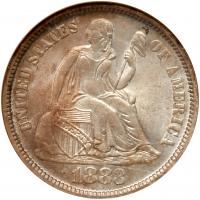 1883 Liberty Seated 10C NGC MS64