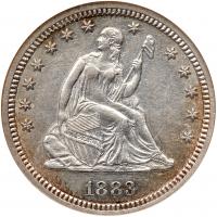 1883 Liberty Seated 25C NGC AU50