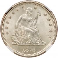 1876 Liberty Seated 25C NGC MS65