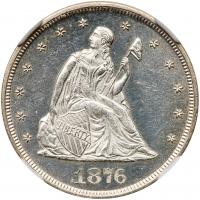 1876 Twenty Cents NGC MS63