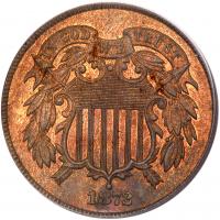 1872 2C PCGS PF64 RB