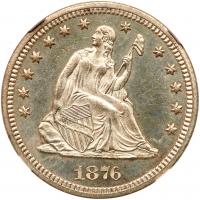 1876-CC Liberty Seated 25C NGC MS63*