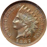 1887 Indian Head 1C NGC PF66 BR