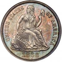 1868 Liberty Seated 10C NGC Proof 64