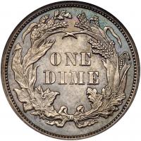 1868 Liberty Seated 10C NGC Proof 64 - 2