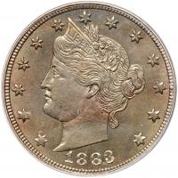 1883 Liberty 5C. With CENTS PCGS MS64