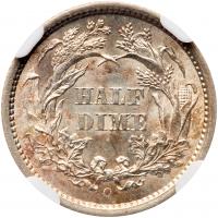 1860-O Liberty Seated H10C NGC MS64 - 2