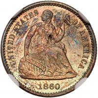 1860 Liberty Seated H10C NGC Proof 66