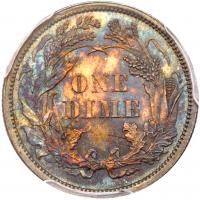 1860 Liberty Seated 10C PCGS Proof 65 - 2