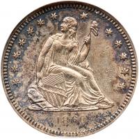 1860-O Liberty Seated 50C ANACS MS61