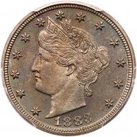 1883 Liberty 5C. Without CENTS PCGS Proof 66