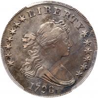 1798 Bust $1. Heraldic Eagle, Close Date PCGS VF Details