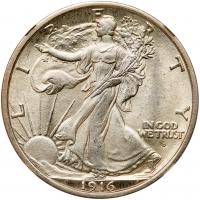 1916-D Liberty Walking 50C NGC MS65