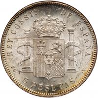 Spain. 5 Pesetas, 1898-SGV NGC MS63 - 2