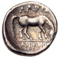 Thessaly, Larissa. Silver Obol (0.93 g), ca. 356-337 BC Choice VF - 2