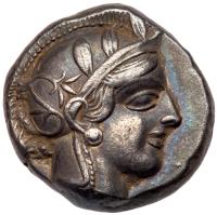 Attica, Athens. Silver Tetradrachm (17.08 g), ca. 454-404 BC Choice VF