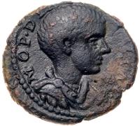 Diadumenian. Ã (6.38 g), as Caesar, AD 217-218 About EF