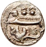 Phoenicia, Byblos. Aynel. Silver 1/16 Shekel (0.89 g), ca. 350-326 BC Mint State