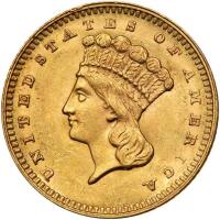 1862 $1 Gold Indian PCGS MS63