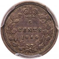 Canadian Provinces: New Brunswick. 5 Cents, 1864 PCGS EF45 - 2