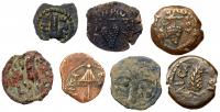 7-Piece Lot of Judaean Bronzes.