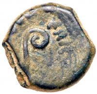 Judaea, Procuratorial. Pontius Pilate. Ã Prutah (1.60 g), 26-36 CE. VF