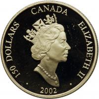 Canada. 150 Dollars, 2002 Choice Brilliant Proof