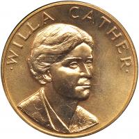 1981 American Arts Commemorative Series - Willa Cather Gold Mint Medal ICG MS68