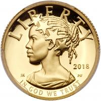 2018 American Liberty High Relief $10 Gold Coin PCGS PF69 DC