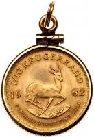 South Africa. 1/10 Krugerrand with Bezel, 1982 - 2