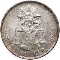 Mexico. Peso, 1873-Cn P About Unc