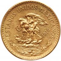 Mexico. 20 Pesos, 1918 PCGS AU58 - 2