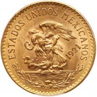 Mexico. 20 Pesos, 1921/11 PCGS MS63 - 2