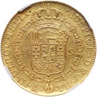 Mexico. 8 Escudos, 1808-Mo TH NGC About Unc - 2