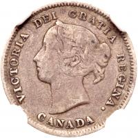 Canada. 5 Cents, 1884 NGC VF25