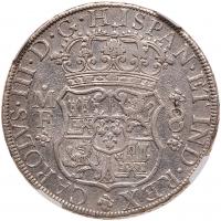 Mexico. 8 Reales, 1768-Mo MF NGC About Unc - 2