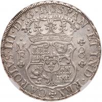 Mexico. 8 Reales, 1763/2-Mo MF NGC About Unc - 2