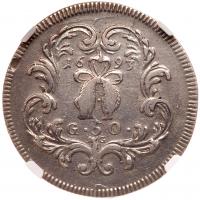 Italian States: Naples. Â½ Ducato (50 Grana), 1693-M/AG/A NGC About Unc - 2