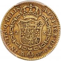 Spain. 2 Escudos, 1797-MF (Madrid) PCGS VF - 2