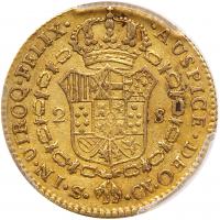 Spain. 2 Escudos, 1801-CN (Seville) PCGS VF - 2