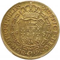 Colombia. 8 Escudos, 1817-NR JF (Nuevo Reino) PCGS About Unc - 2