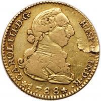 Spain. 2 Escudos, 1788-M (Madrid) VF Details