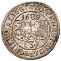 Austria: Salzburg. 3 Kreuzer, 1689 Choice Unc - 2