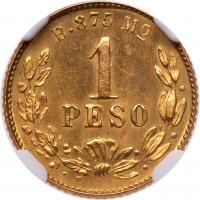 Mexico. Peso, 1896-Mo B NGC MS65 - 2