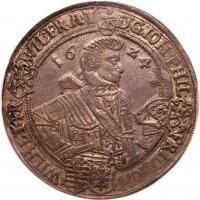 German States: Saxe-Altenburg. Taler, 1624-WA PCGS About Unc