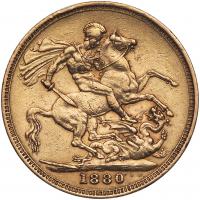 Australia. Sovereign, 1880-M VF - 2