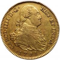 Spain. 4 Escudos, 1791-MF (Madrid) PCGS AU55