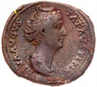 Faustina Senior, wife of Antoninus Pius. AD 138-140. AE Sestertius (27.66 g)