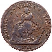 1781 North American Token. Copper VF20 - 2