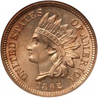 1862 Indian Head 1C NGC MS64